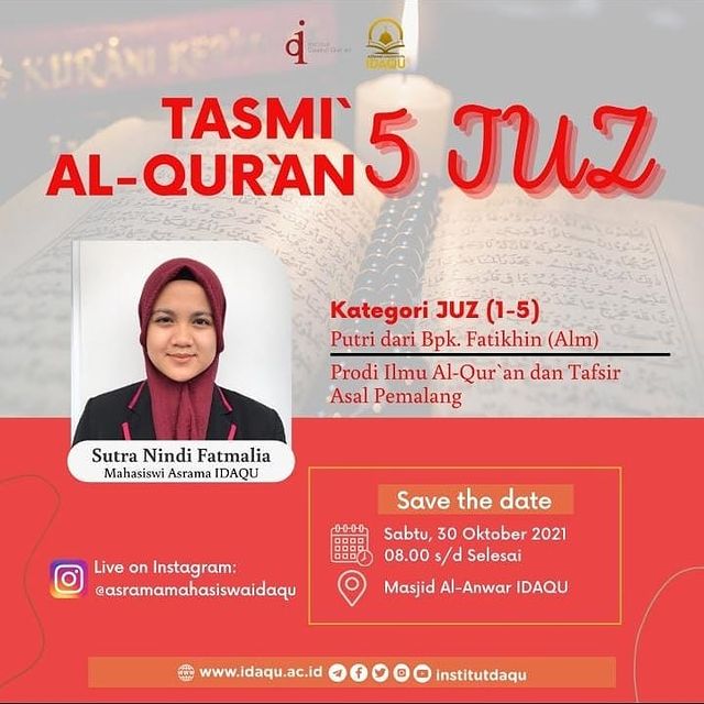 Mahasiswi Fakultas Ushuluddin Idaqu Telah Menyelesaikan Tasmi’Al-Quran dengan Baik