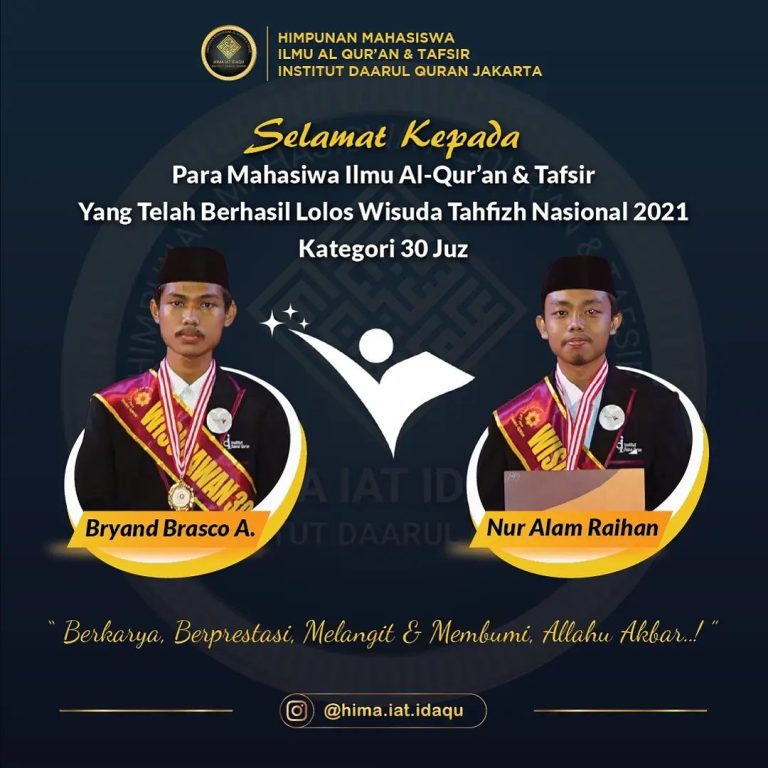 Bersyukurnya Mahasiswa Ushuluddin Prodi IAT Idaqu Berhasil Lolos WTN 2021 Kategori 30 Juz